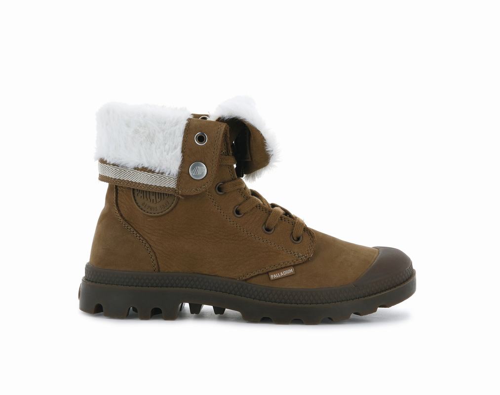 Palladium Baggy Nbk Wt Women's Boots Dark Brown (TREQ67893)